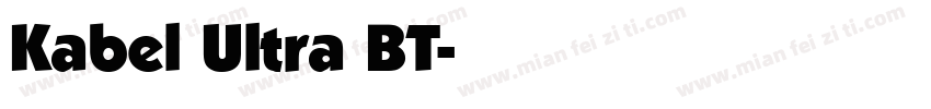 Kabel Ultra BT字体转换